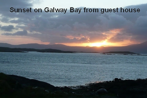 Galway B&B bay view from guest house.